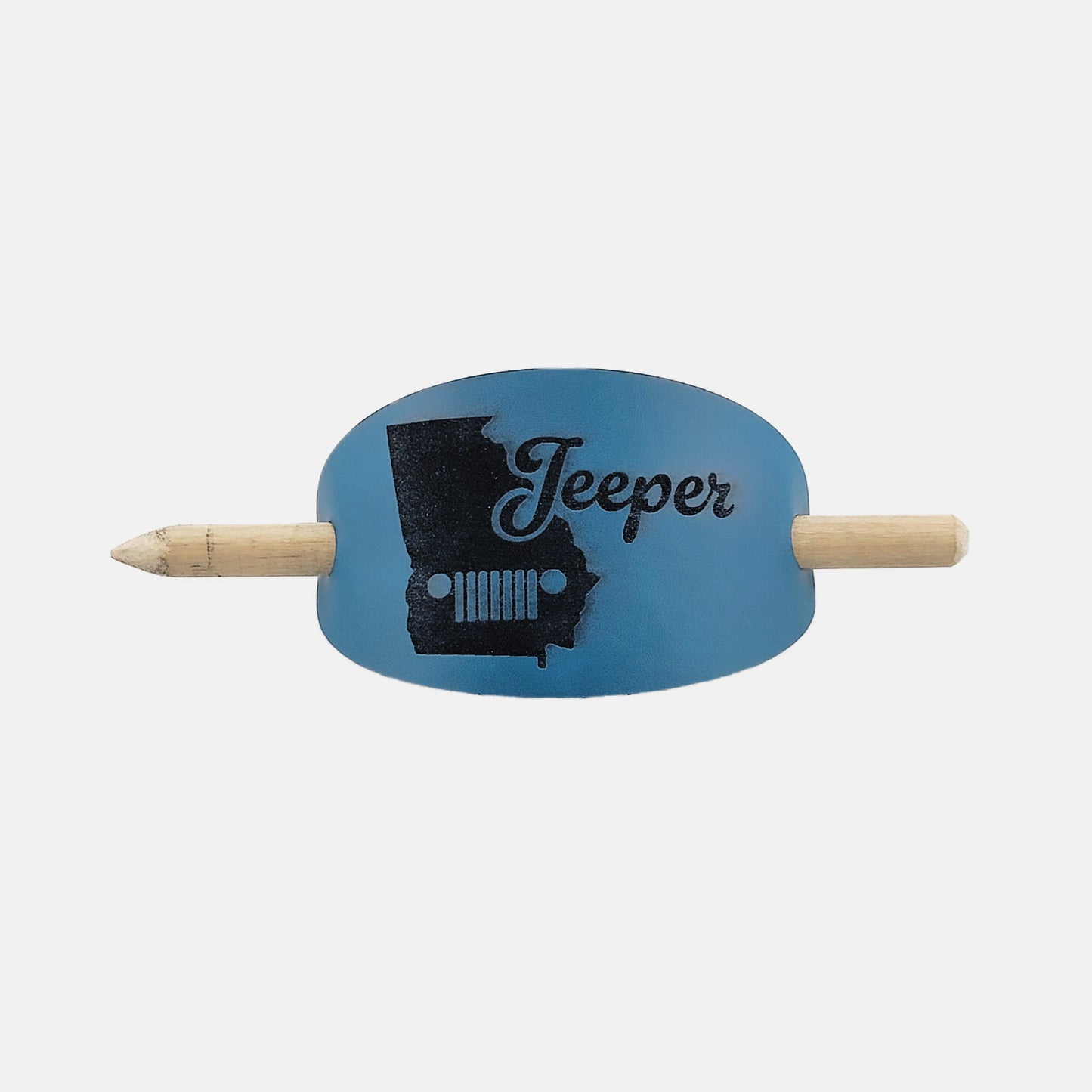 Georgia Jeeper Hair Barrette - Blue & Black