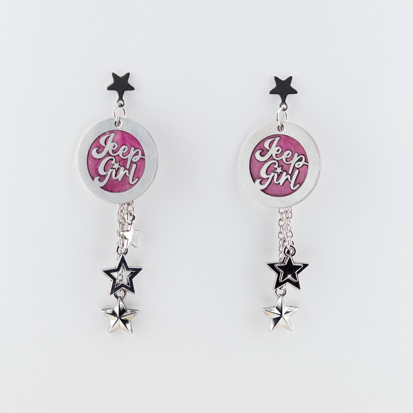 Jeep Girl Dangle Star Earrings