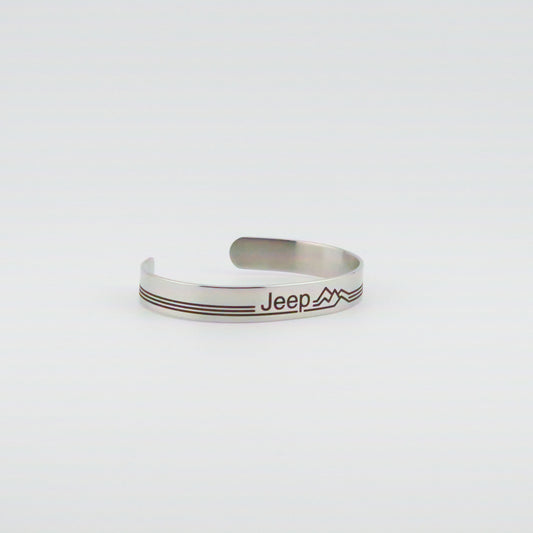 Jeep Retro Mountains Stainless Steel Bracelet