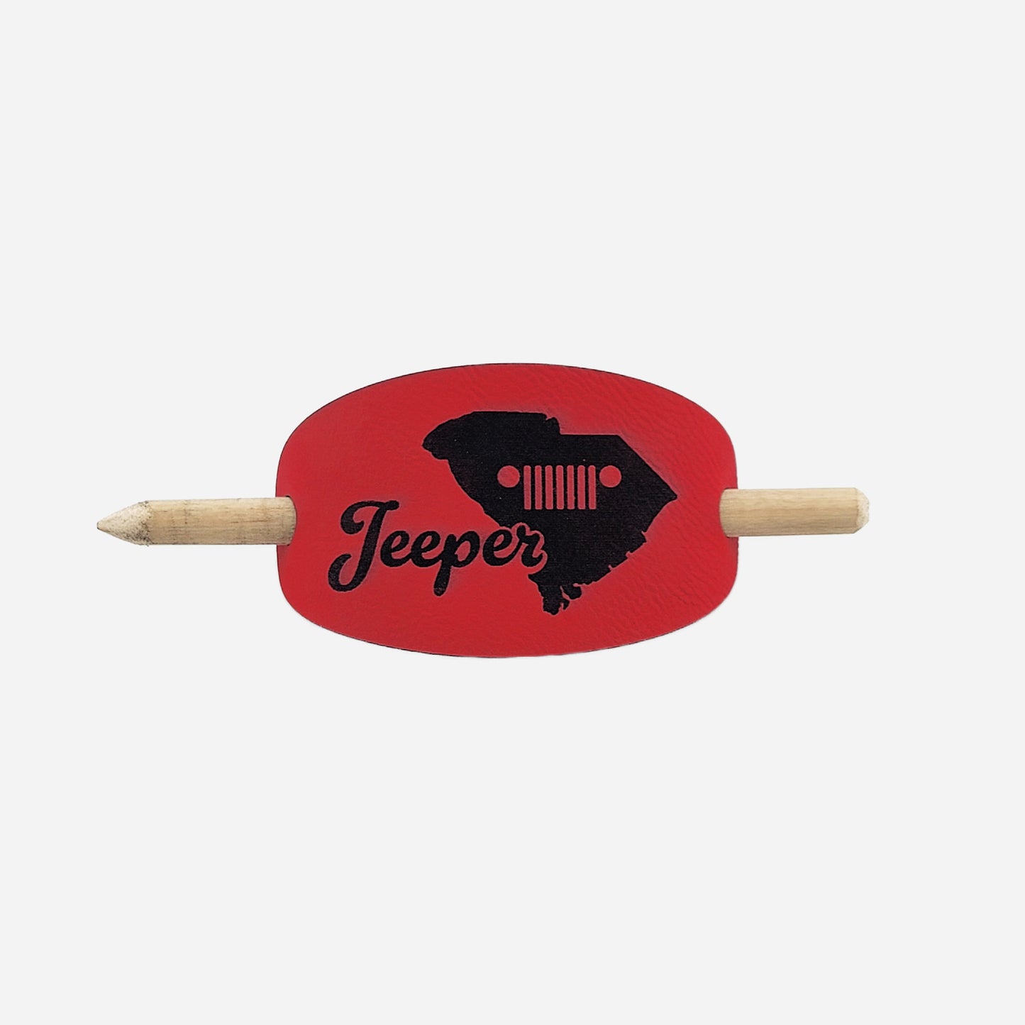 South Carolina Jeeper Hair Barrette - Red & Black