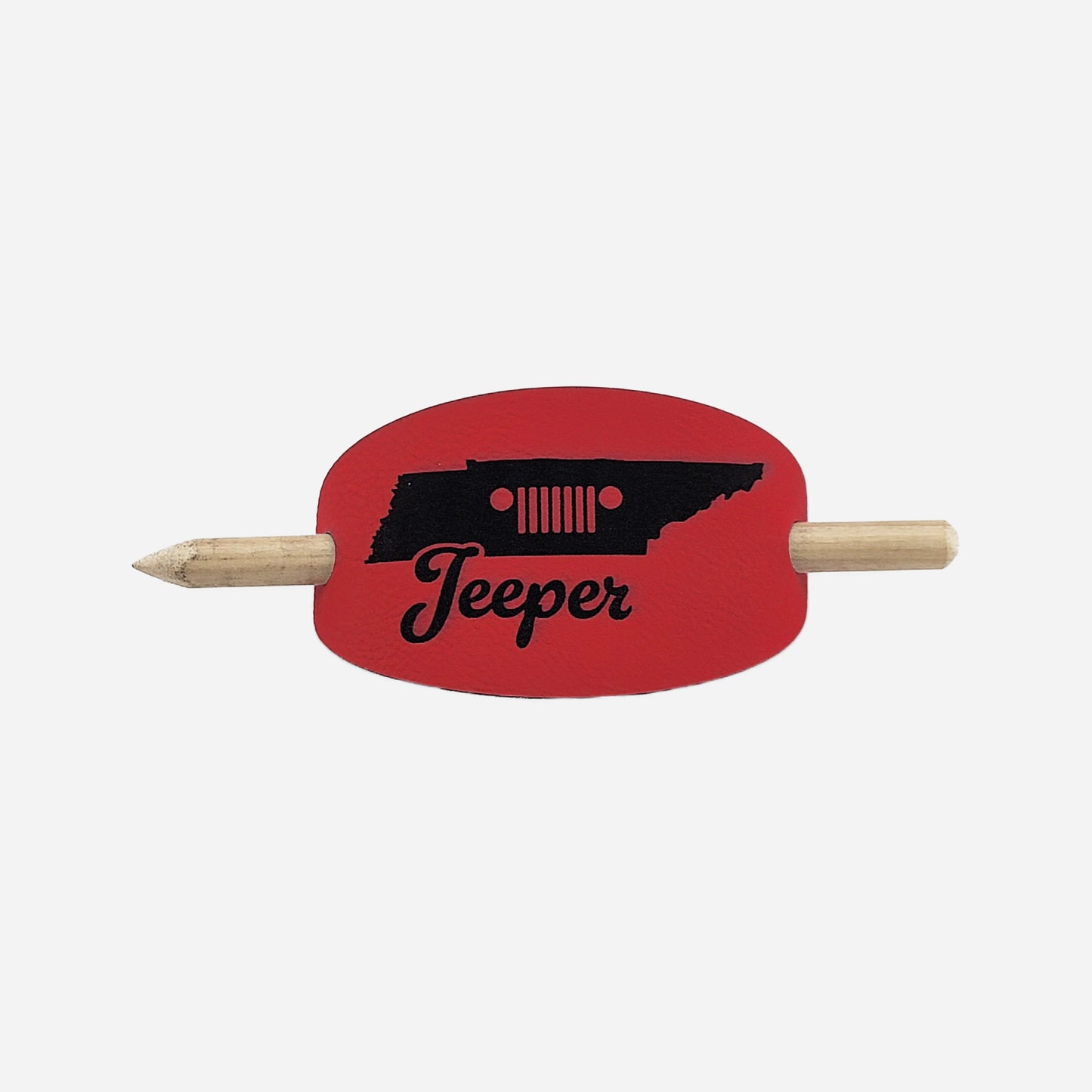 Tennessee Jeeper Hair Barrette - Red & Black