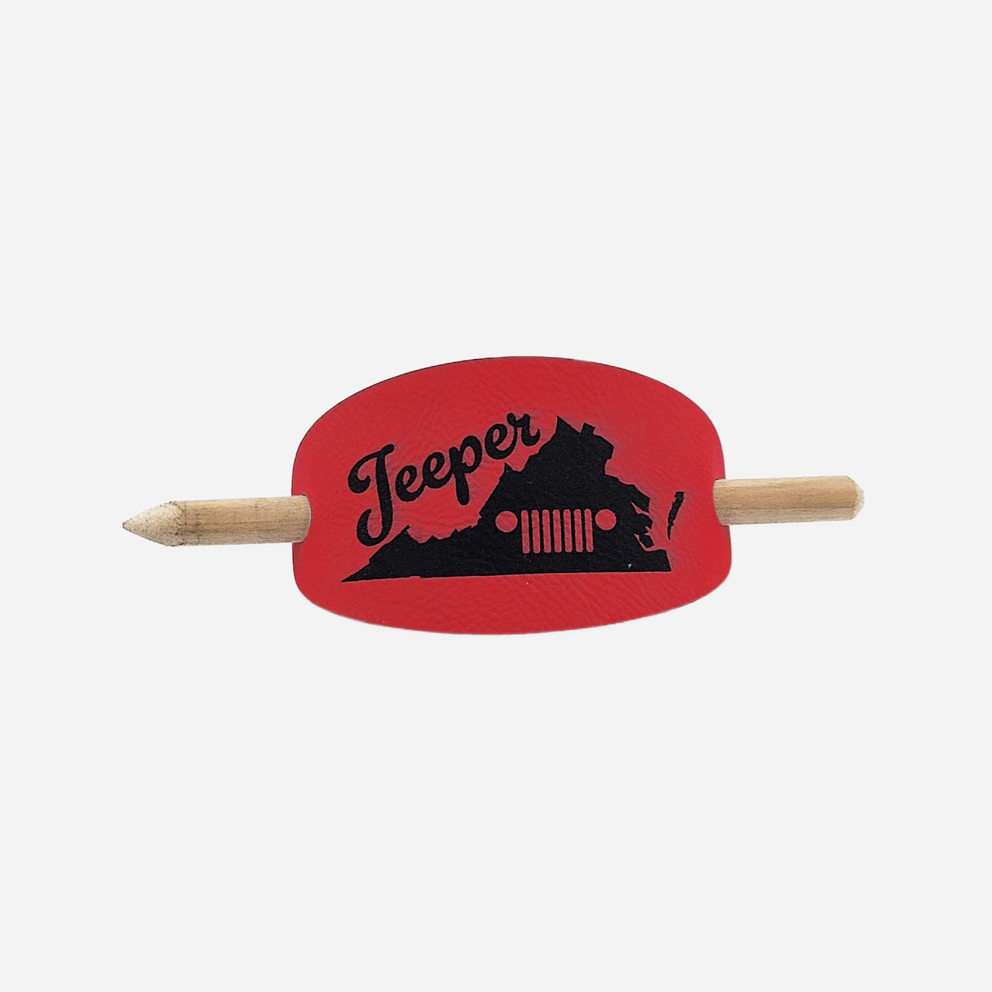 Virginia Jeeper Hair Barrette - Red & Black