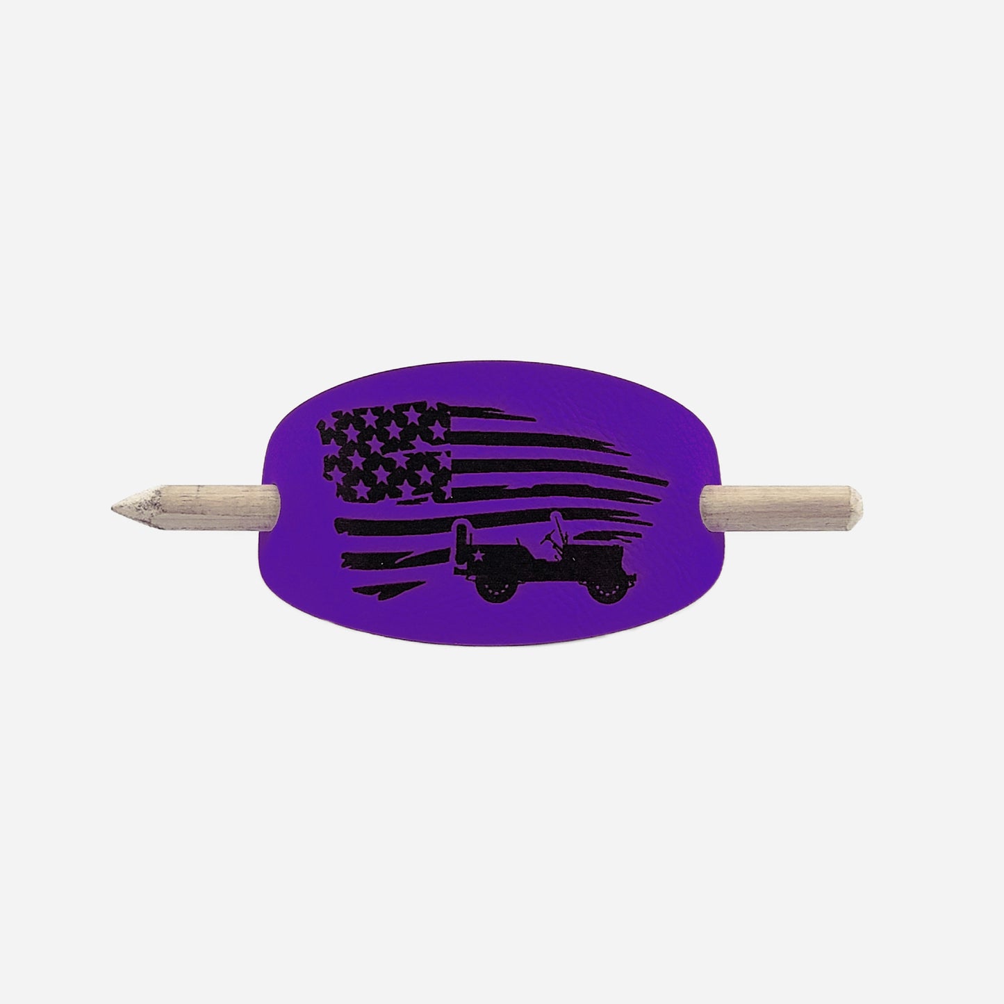 American Jeep Hair Barrette - Purple & Black