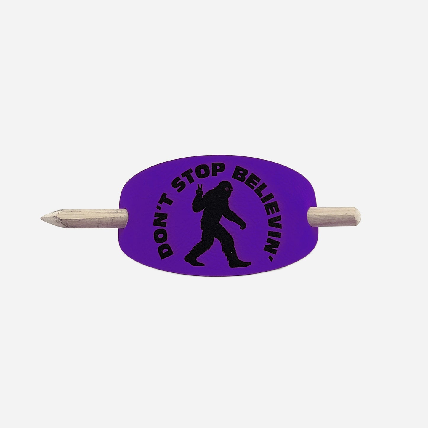 Bigfoot Hair Barrette - Purple & Black