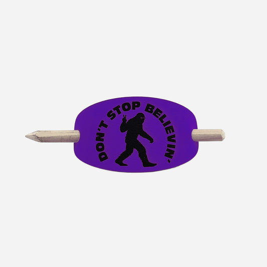 Bigfoot Hair Barrette - Purple & Black