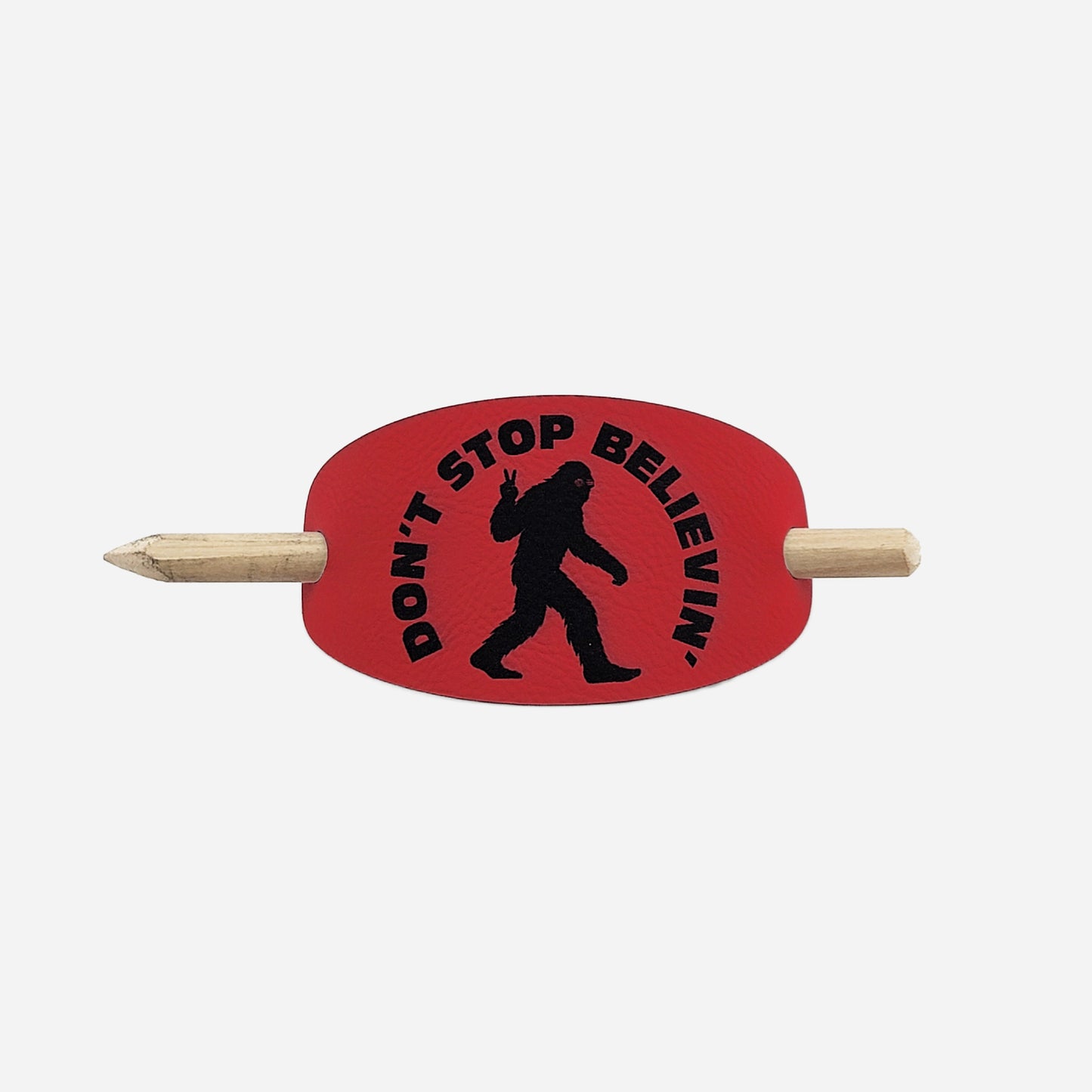 Bigfoot Hair Barrette - Red & Black