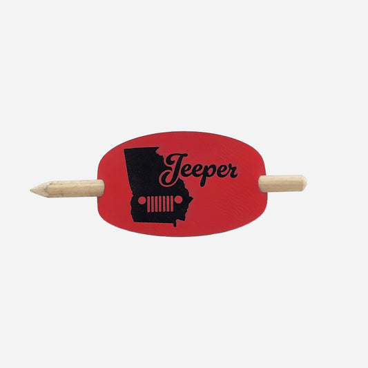 Georgia Jeeper Hair Barrette - Red & Black