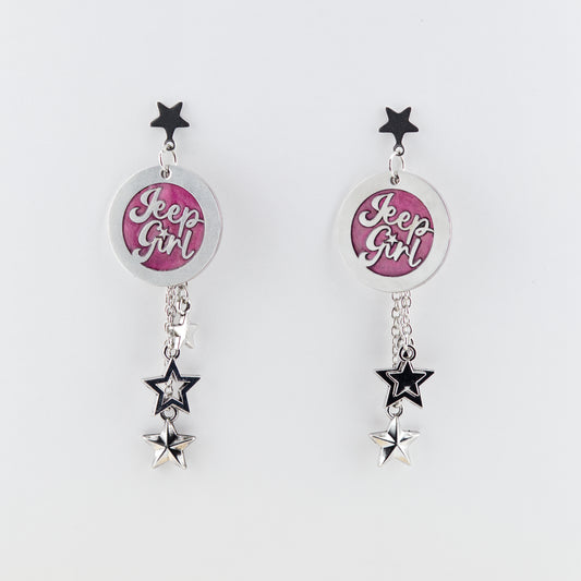 Jeep Girl Dangle Star Earrings