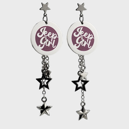 Jeep Girl Dangle Star Earrings