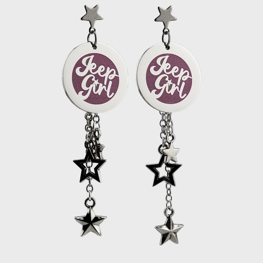Jeep Girl Dangle Star Earrings