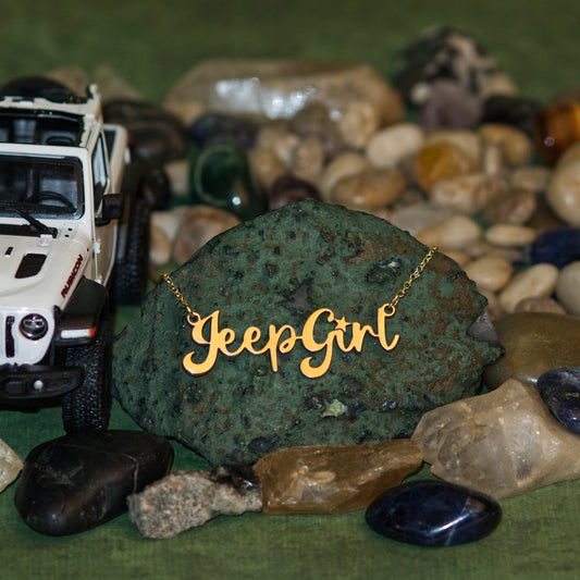 Jeep Girl Brass Necklace