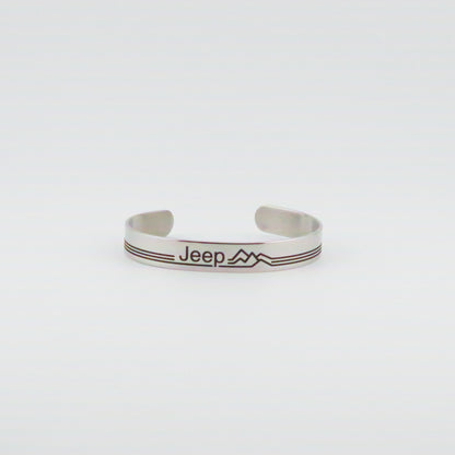 Jeep Retro Mountains Stainless Steel Bracelet