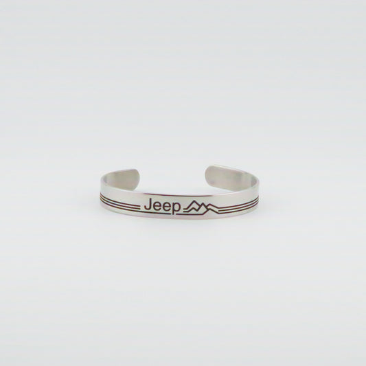 Jeep Retro Mountains Stainless Steel Bracelet