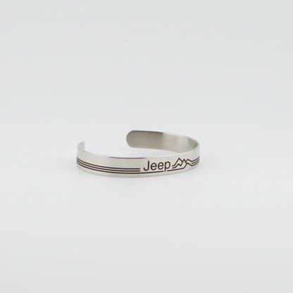 Jeep Retro Mountains Stainless Steel Bracelet