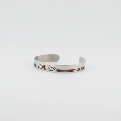 Jeep Retro Mountains Stainless Steel Bracelet