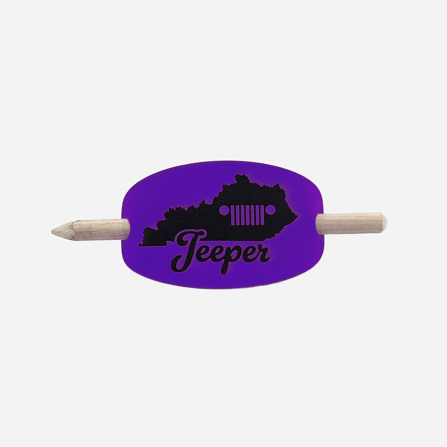 Kentucky Jeeper Hair Barrette - Purple & Black