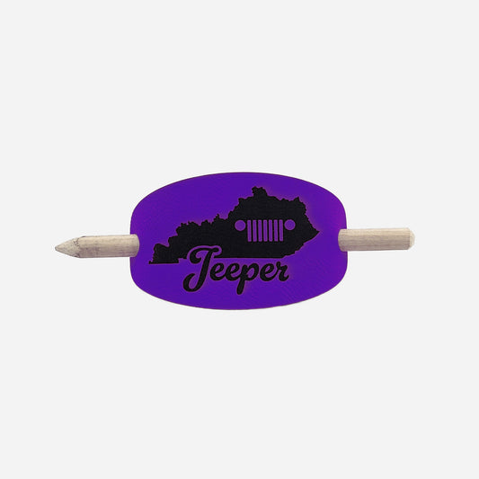 Kentucky Jeeper Hair Barrette - Purple & Black