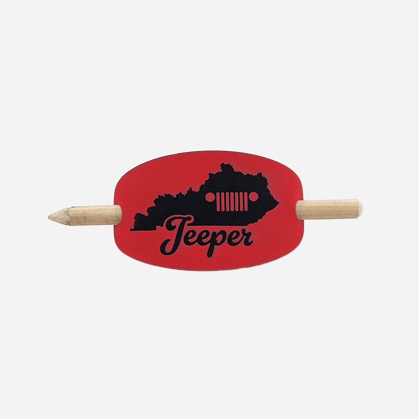 Kentucky Jeeper Hair Barrette - Red & Black
