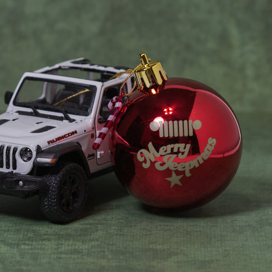 Merry Jeepmas Red Bulb Ornament