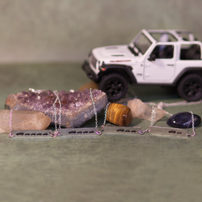 Mama Jeeper with Baby Jeeps Stainless Steel Necklace