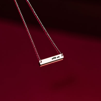 Mama Jeeper with Baby Jeeps Stainless Steel Necklace