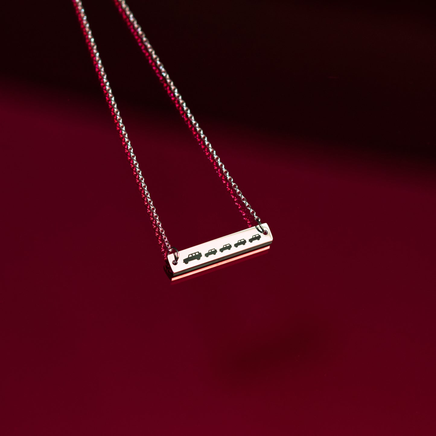 Mama Jeeper with Baby Jeeps Stainless Steel Necklace