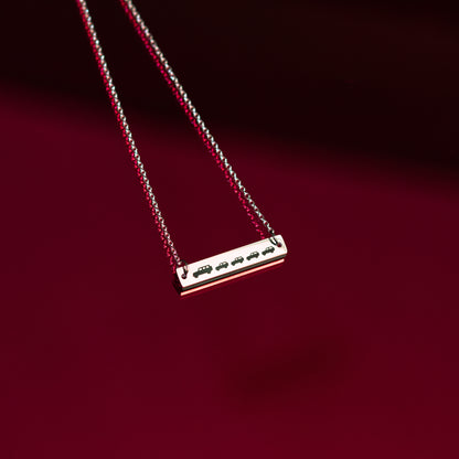 Mama Jeeper with Baby Jeeps Stainless Steel Necklace