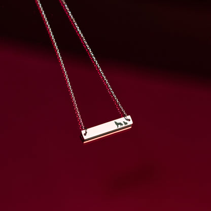 Mama Wolf and Cubs Stainless Steel Necklace
