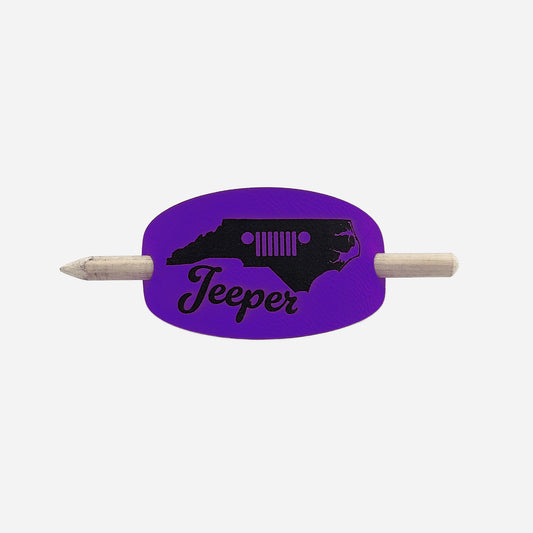 North Carolina Jeeper Hair Barrette - Purple & Black