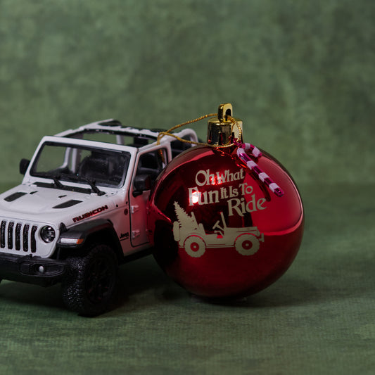 Oh What Fun It Is To Ride Red Bulb Ornament