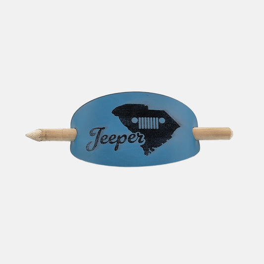 South Carolina Jeeper Hair Barrette - Blue & Black