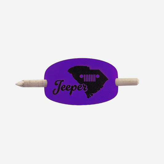 South Carolina Jeeper Hair Barrette - Purple & Black