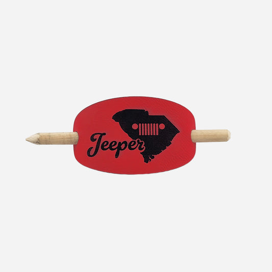 South Carolina Jeeper Hair Barrette - Red & Black