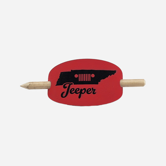 Tennessee Jeeper Hair Barrette - Red & Black