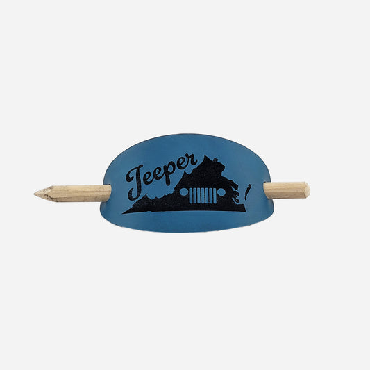 Virginia Jeeper Hair Barrette - Blue & Black