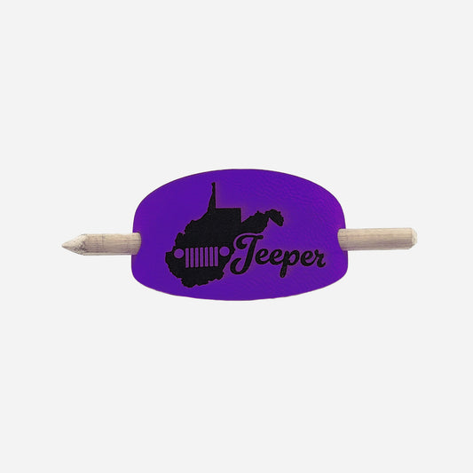 West Virginia Jeeper Hair Barrette - Purple & Black
