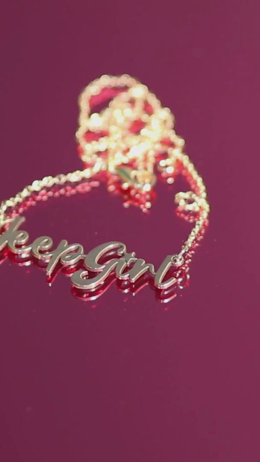Jeep Girl Brass Necklace